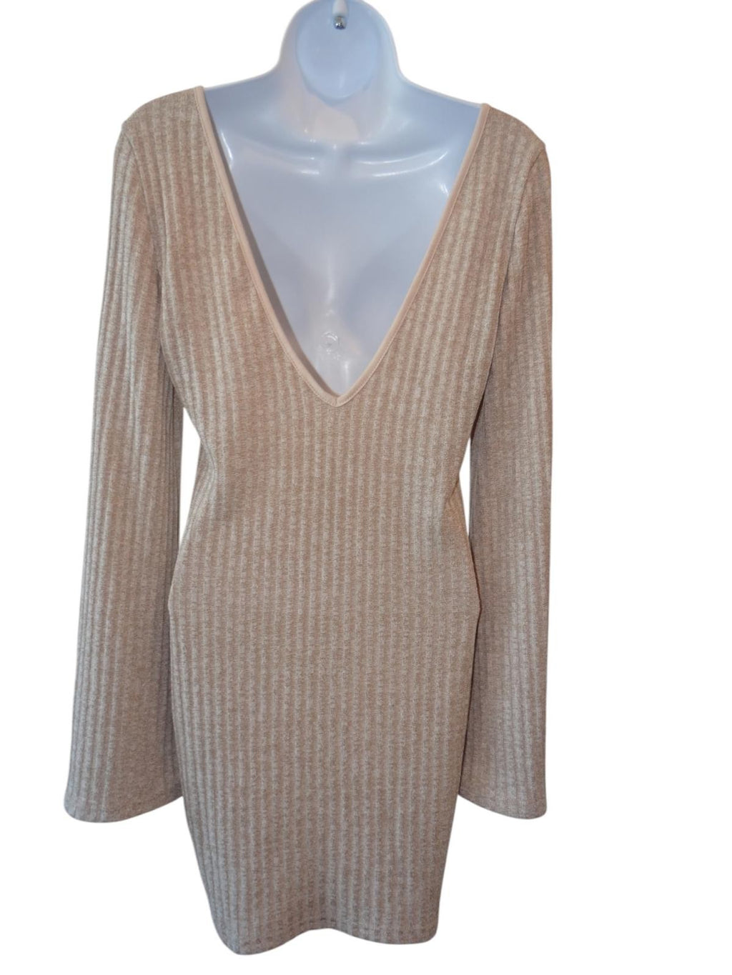 SHEIN Women's Ribbed Long Sleeve Dress