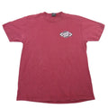 Santa Cruz Skateboards Logo Graphic T-Shirt Mens Large Burgundy Maroon Checkered