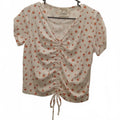 Floral Ruched Top - Y2k