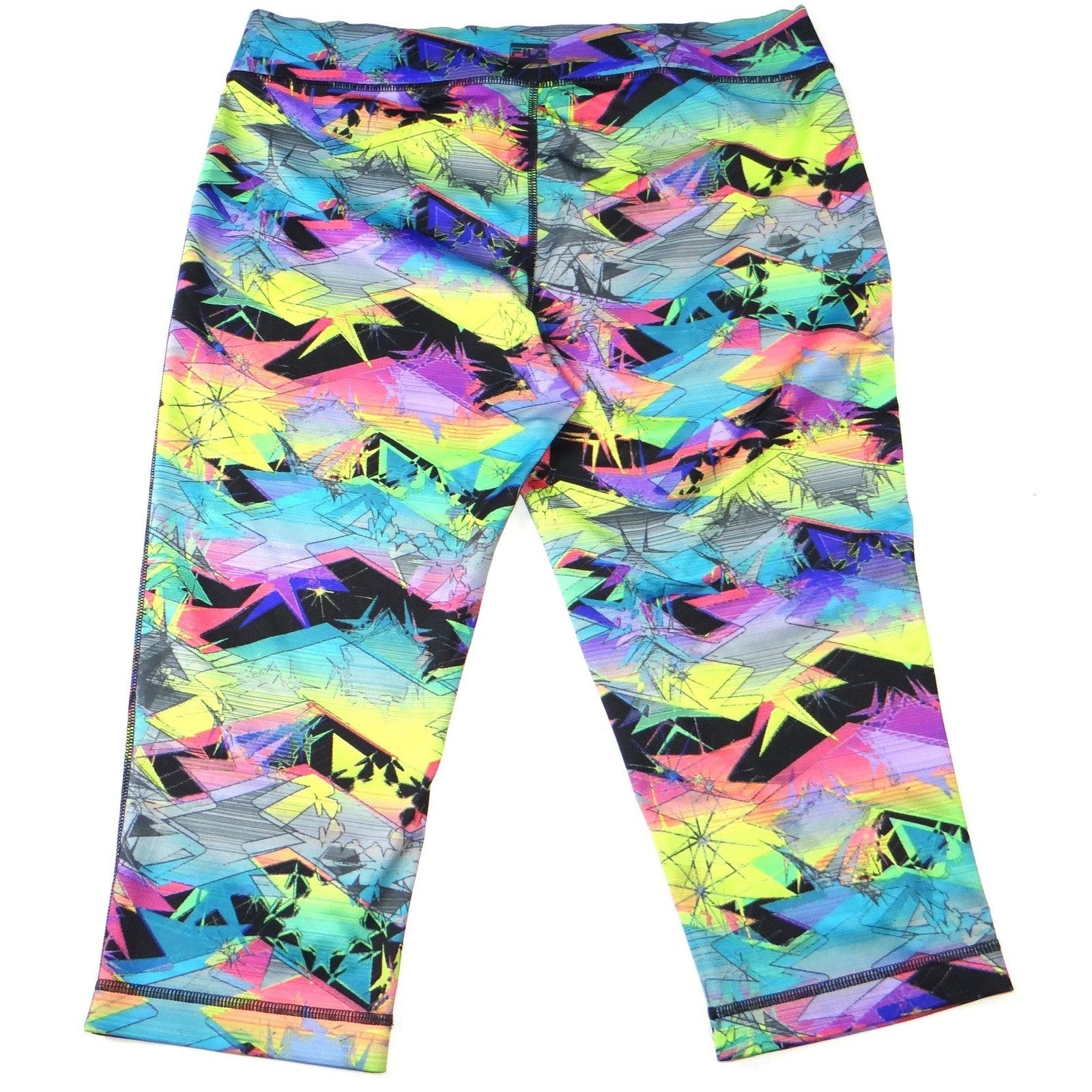 FILA Sport Women's Multi Color Geometric Print Capris Leggings Activewear Size M