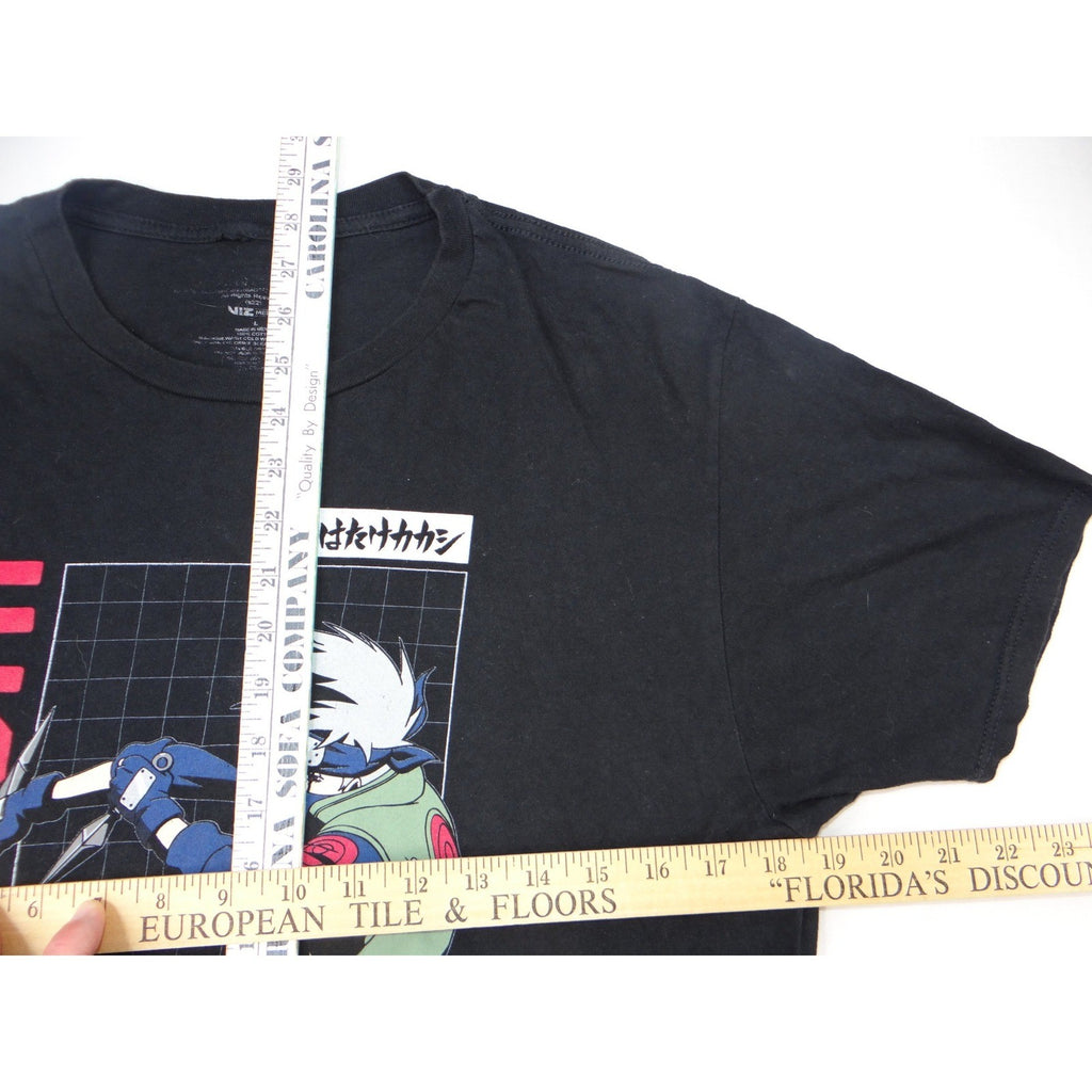 VIZ Media Naruto Kakashi Graphic T Shirt Anime Manga Black Size L
