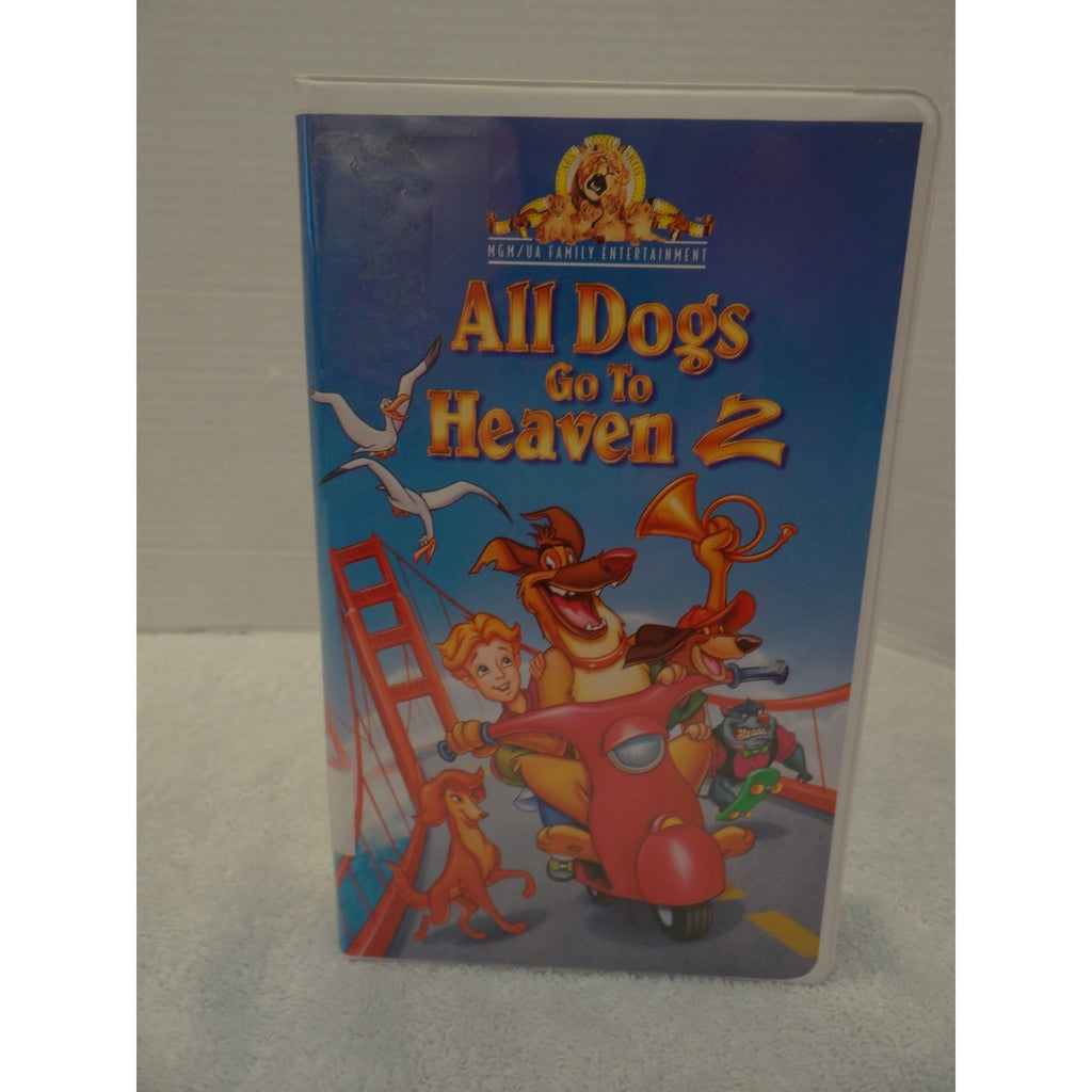 All Dogs Go To Heaven 2 VHS 1996 MGM/UA Animated Musical Charlie Sheen Clamshell