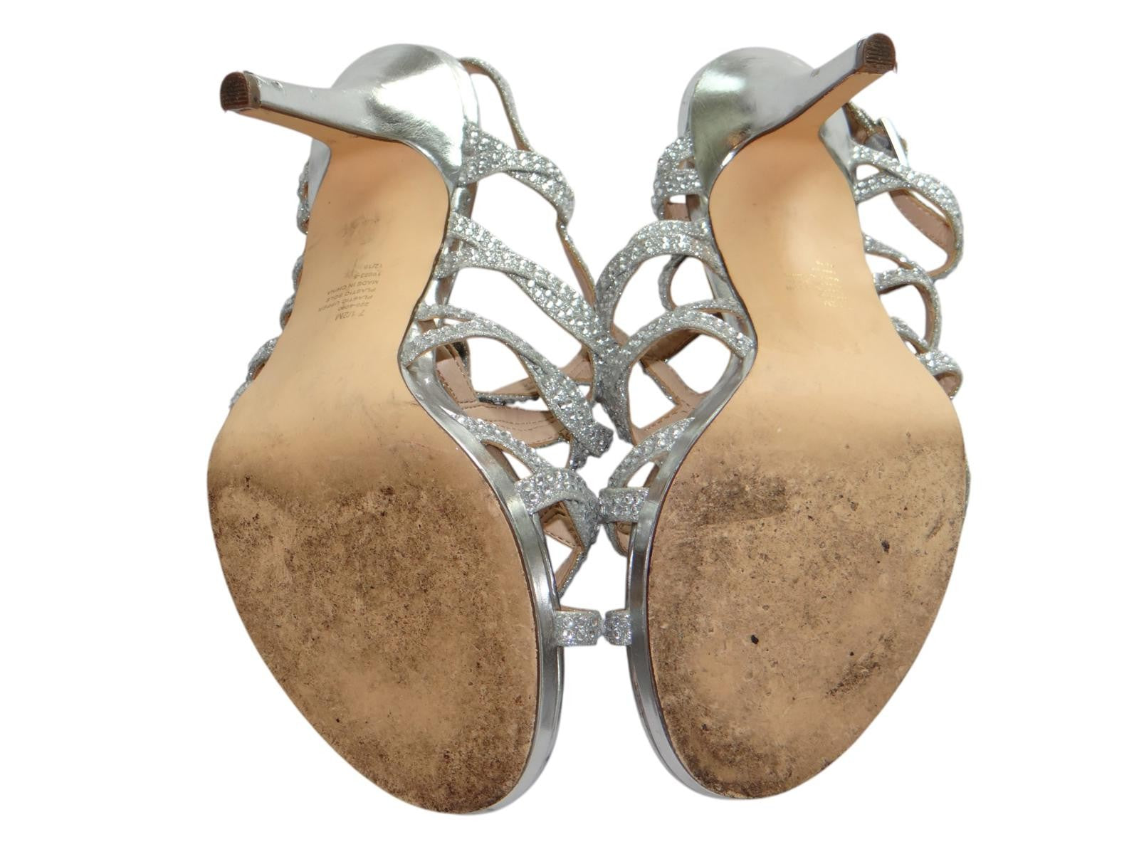 I. Miller Women's Silver Rhinestone Strappy Sandals