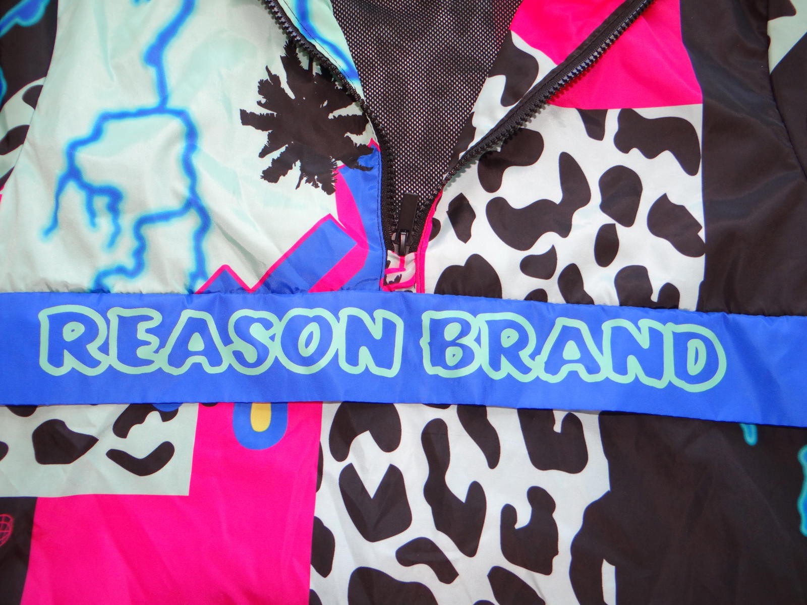 Reason Brand Colorful Windbreaker Jacket - Vintage Style