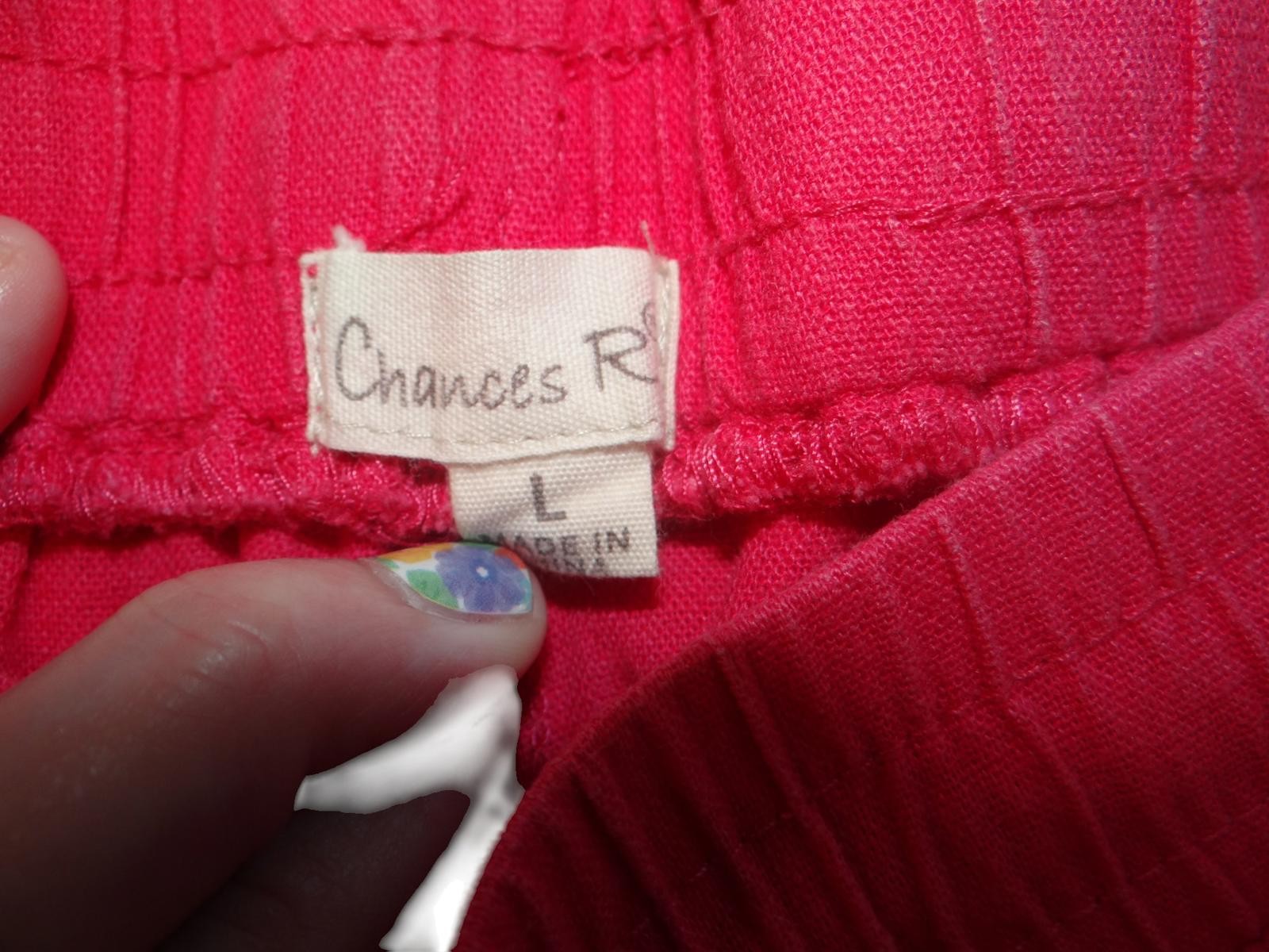 Chances R Women's Pink Casual Pants - Size L