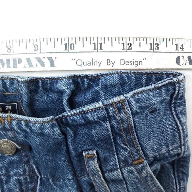 Vintage Abercrombie Fitch High Waisted Paperbag Mom Jeans Blue Denim Size 29