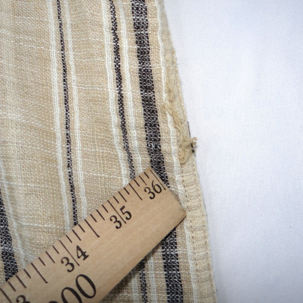 PAC SUN Mens Linen Blend Striped Short Sleeve Button Up Shirt Size Medium Tan