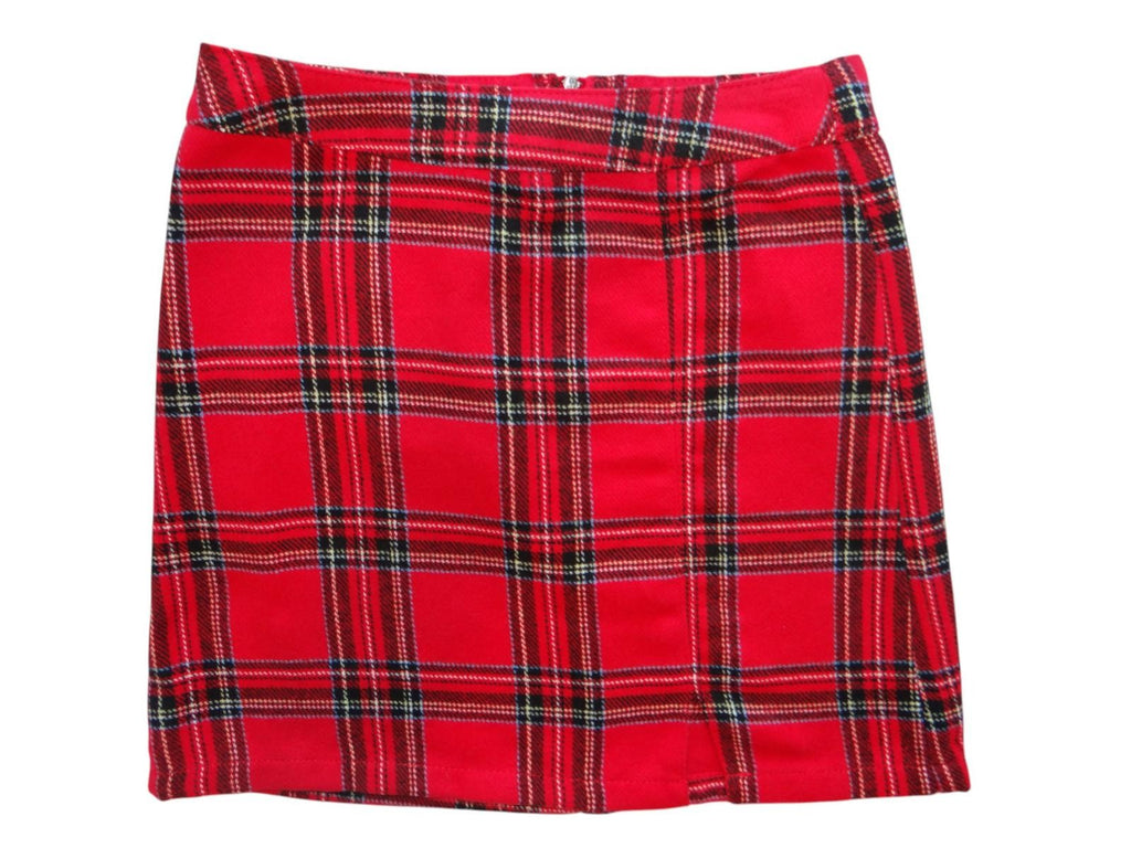 No Boundaries Red Plaid Skirt for Kids