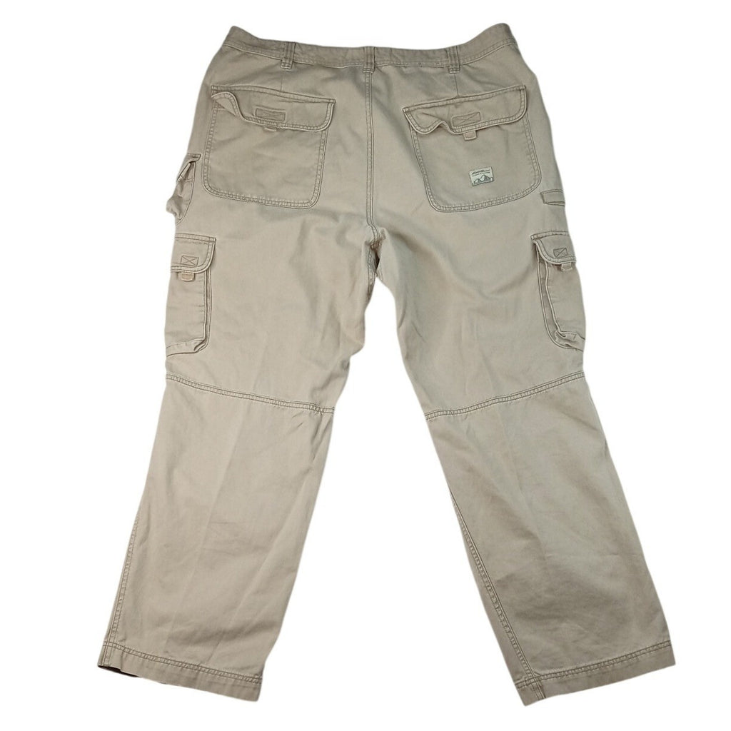 Eddie Bauer Mens Tan Cargo Pants Cotton Casual Outdoor Size XL
