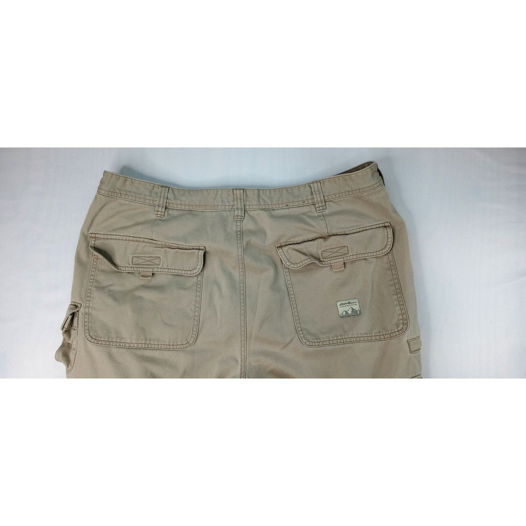 Eddie Bauer Mens Tan Cargo Pants Cotton Casual Outdoor Size XL