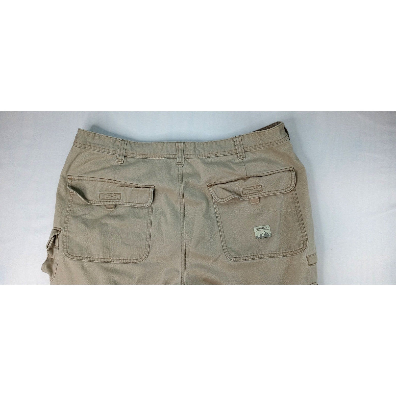 Eddie Bauer Mens Tan Cargo Pants Cotton Casual Outdoor Size XL