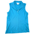 Nike Golf Womens Sleeveless Polo Shirt Teal Blue Fit Dry Medium
