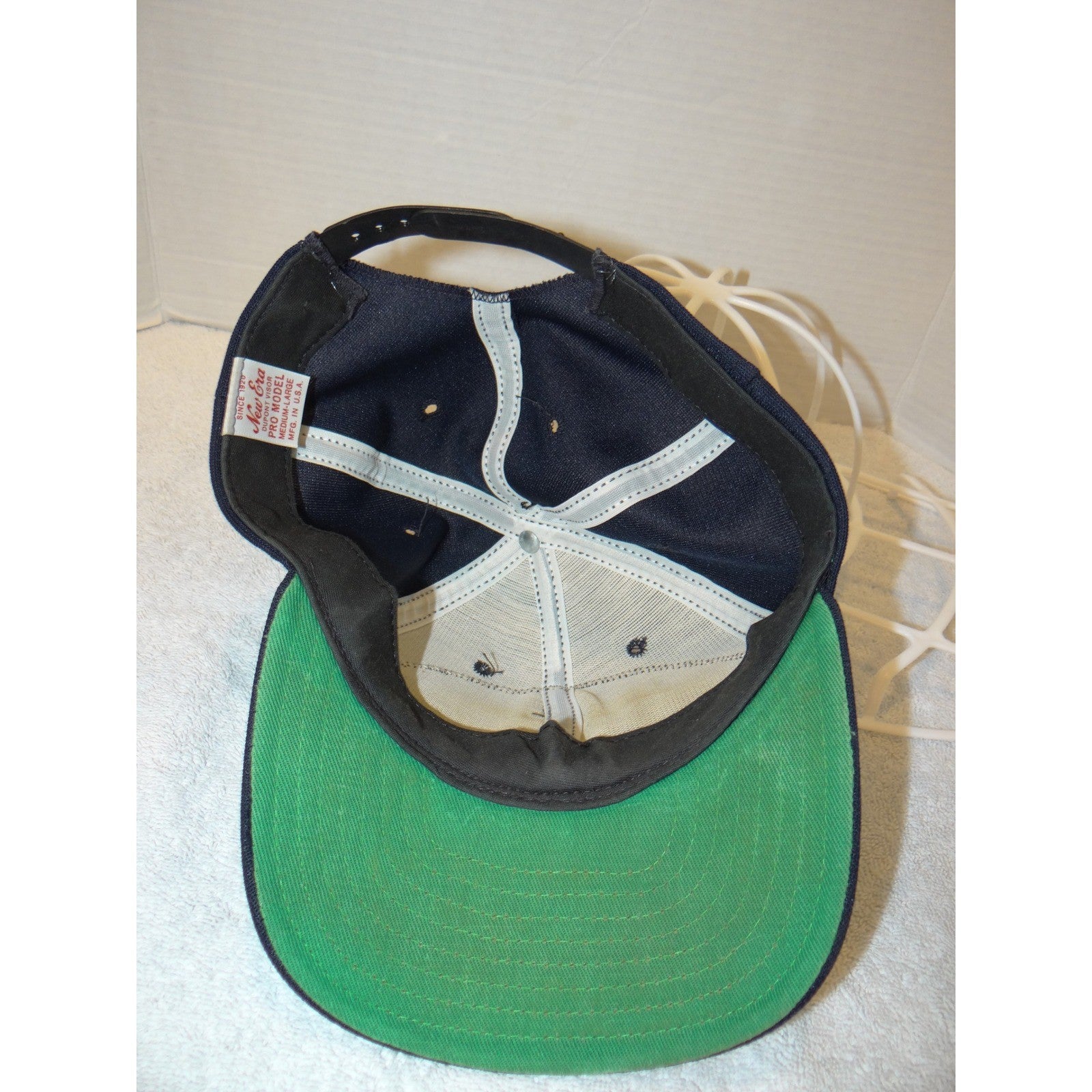New Era USS Constellation CV-64 Snapback Hat Mens Navy Blue Vintage Made in USA