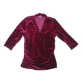 Vince Camuto Burgundy Velvet Ruched Tunic Womens XL