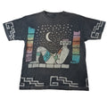 Rare M&O Gold Vintage Graphic T Shirt Aztec Celestial Night Sky Print M&O Gold