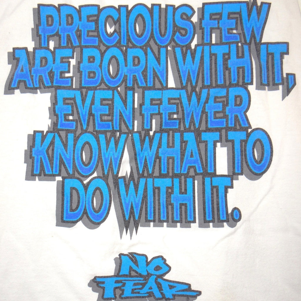 No Fear Vintage 90s Graphic Tank Top Mens XL White Precious Few Born With It