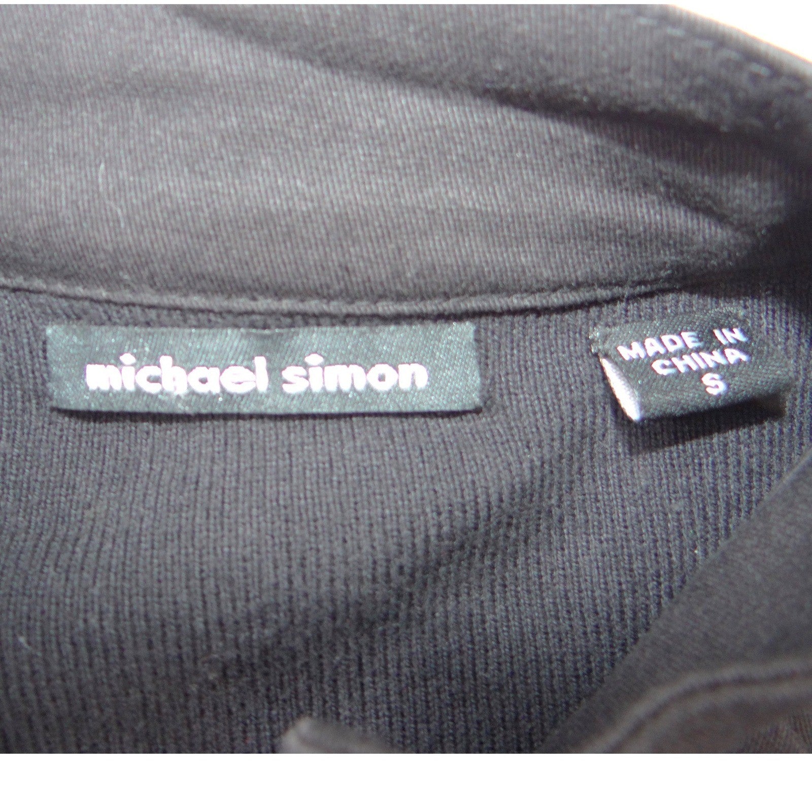 Vintage Iconic Michael Simon Women Black Ruffle Pleated Button Front Jacket Sz S