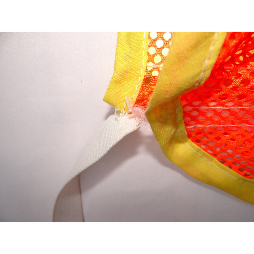 Kids Safety Vest High Visibility Orange Mesh Reflective Tie Closure Set of 2