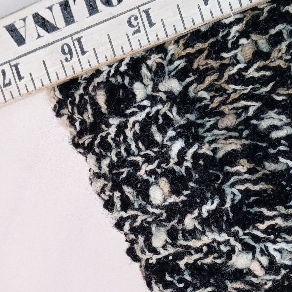 Vintage Razz-m'-Tazz Black White Textured Knit Sweater Women's Large Acrylic