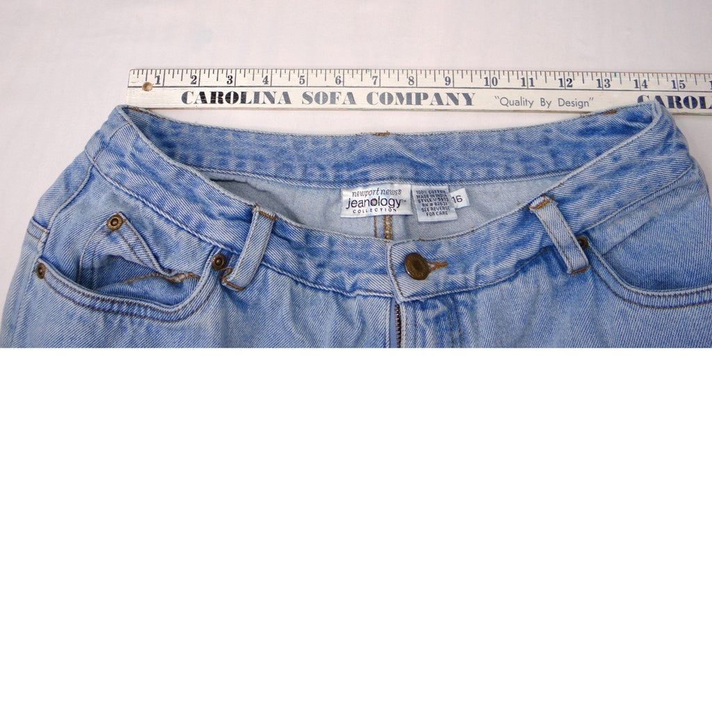 Jeanology Newport News Womens Jeans Star Mesh Cutouts Embellished Denim Sz 16