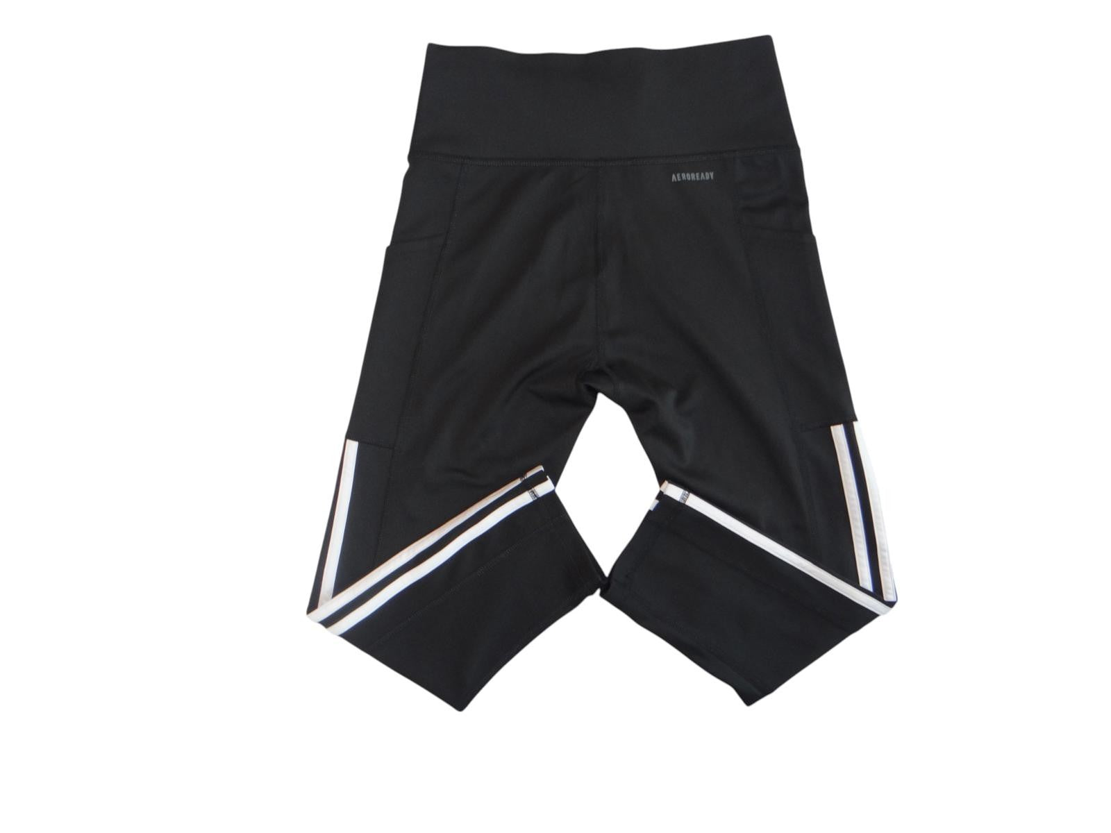 Adidas Women's Performance Leggings - Black with Stripes