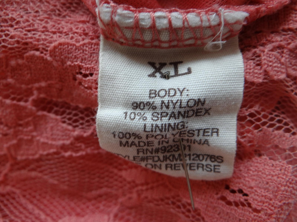 Elegant Coral Lace Dress