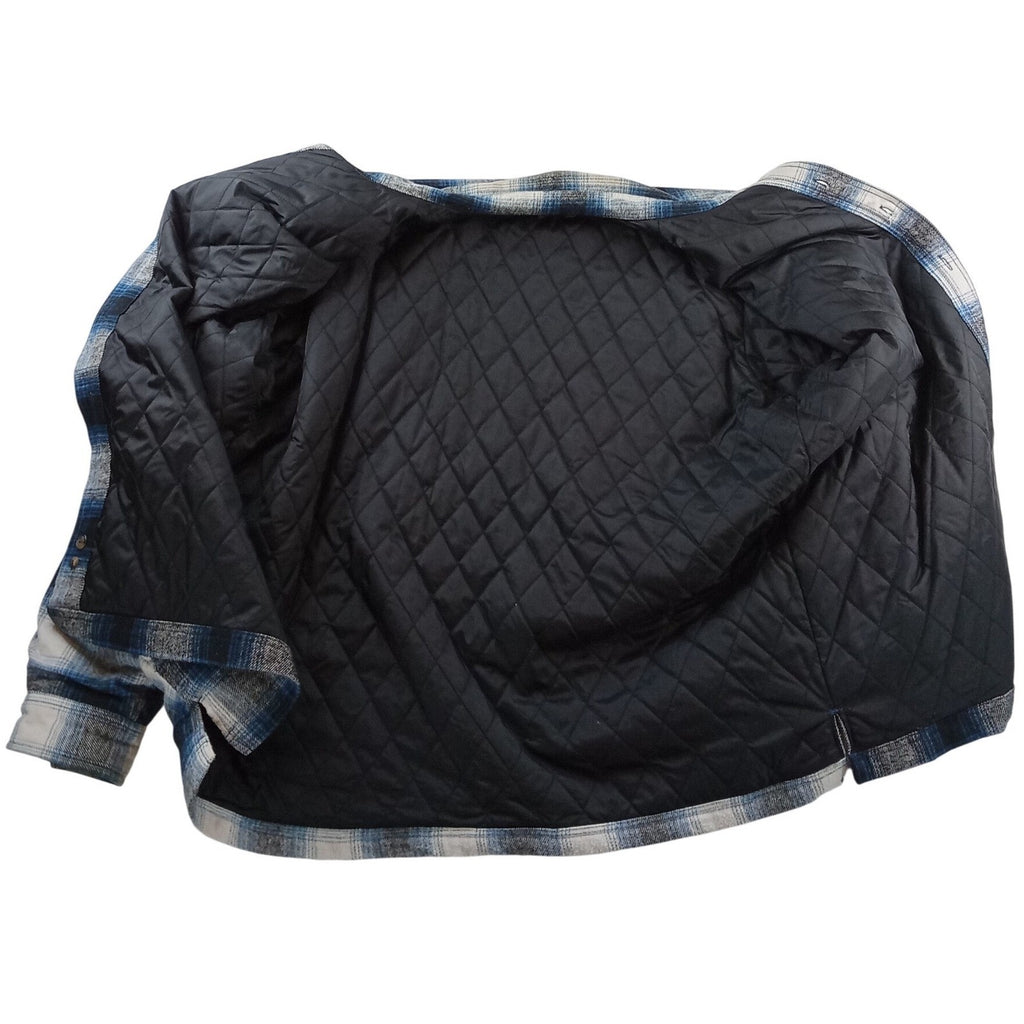 CE Schmidt Mens 2X Quilted Flannel Shirt Jacket Blue Plaid Workwear