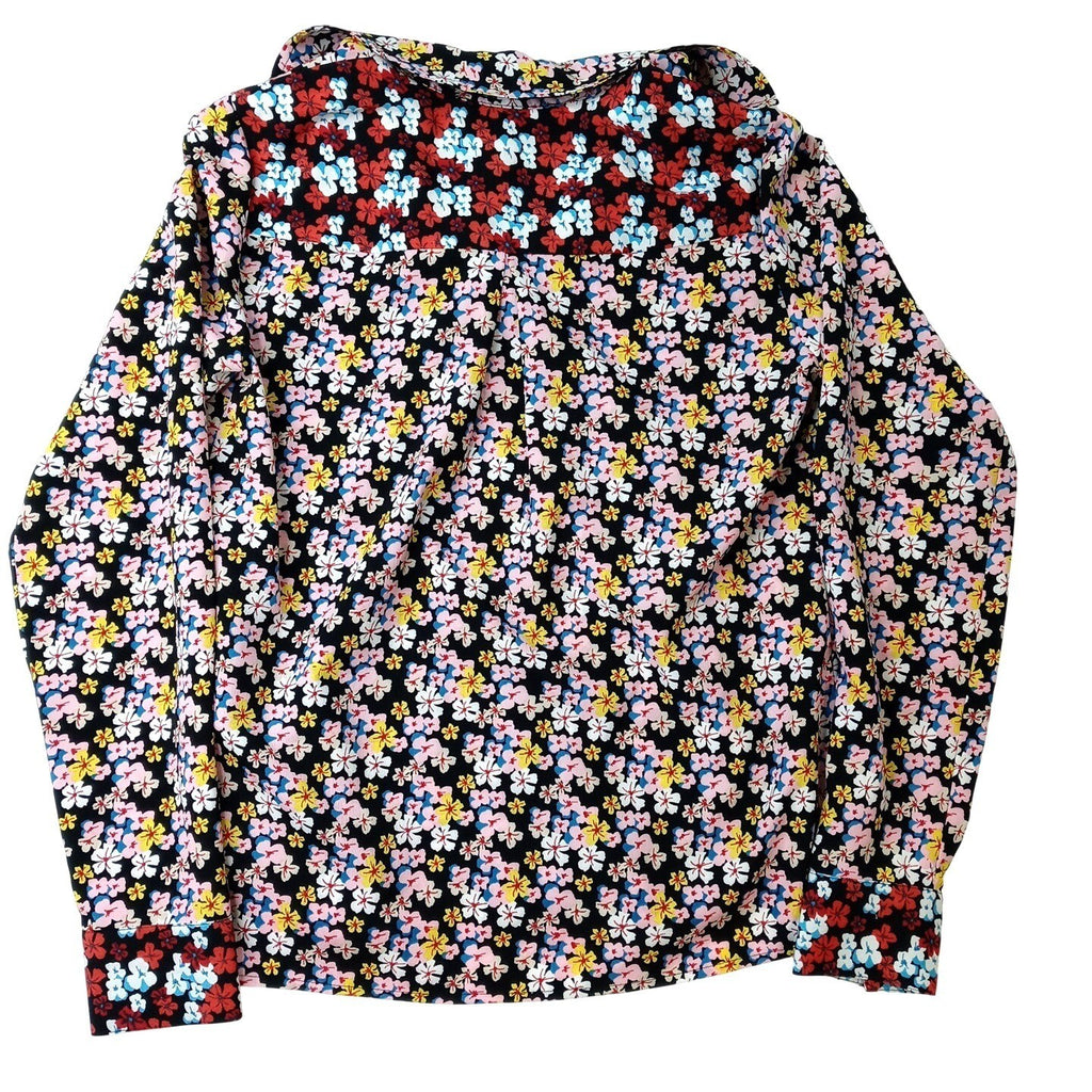 Tommy Hilfiger Womens Floral Print Button Up Shirt Top Xs