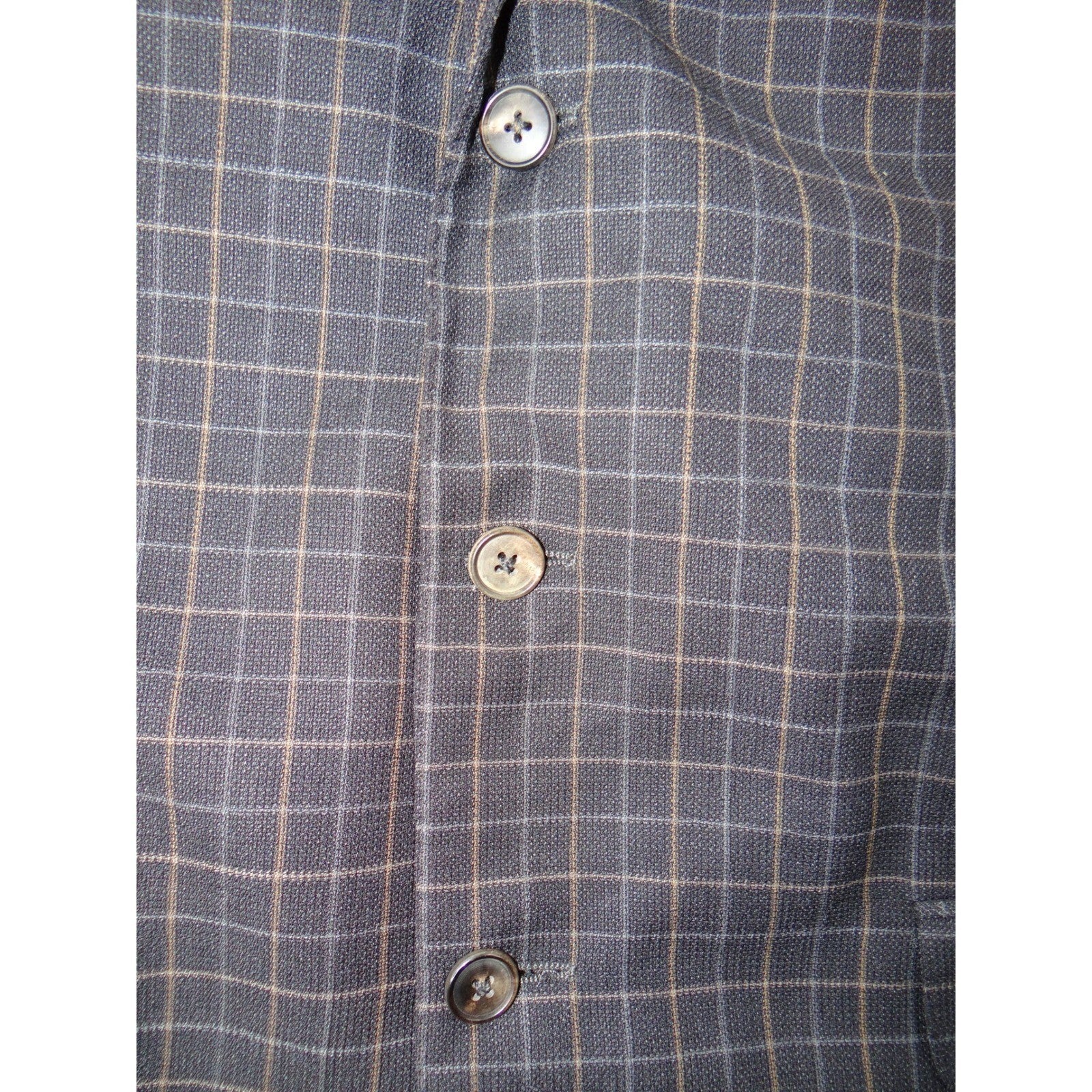 VTG Ermenegildo Zegna High Performance Blazer Men Dark Grey Plaid Wool Blend XL