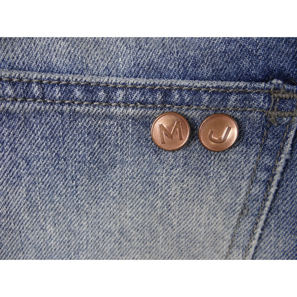 Marc Jacobs Men's Distressed Blue Denim Jeans Button Fly Straight Leg Size 36