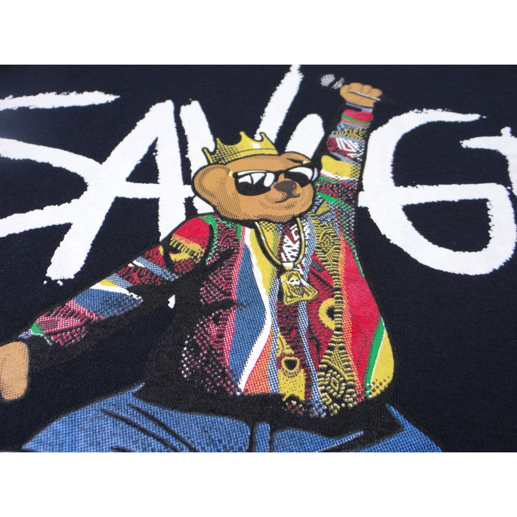 3FORTY INC Mens Graphic T Shirt L Black SAVAGE Bear Michael Jordan Jump Man