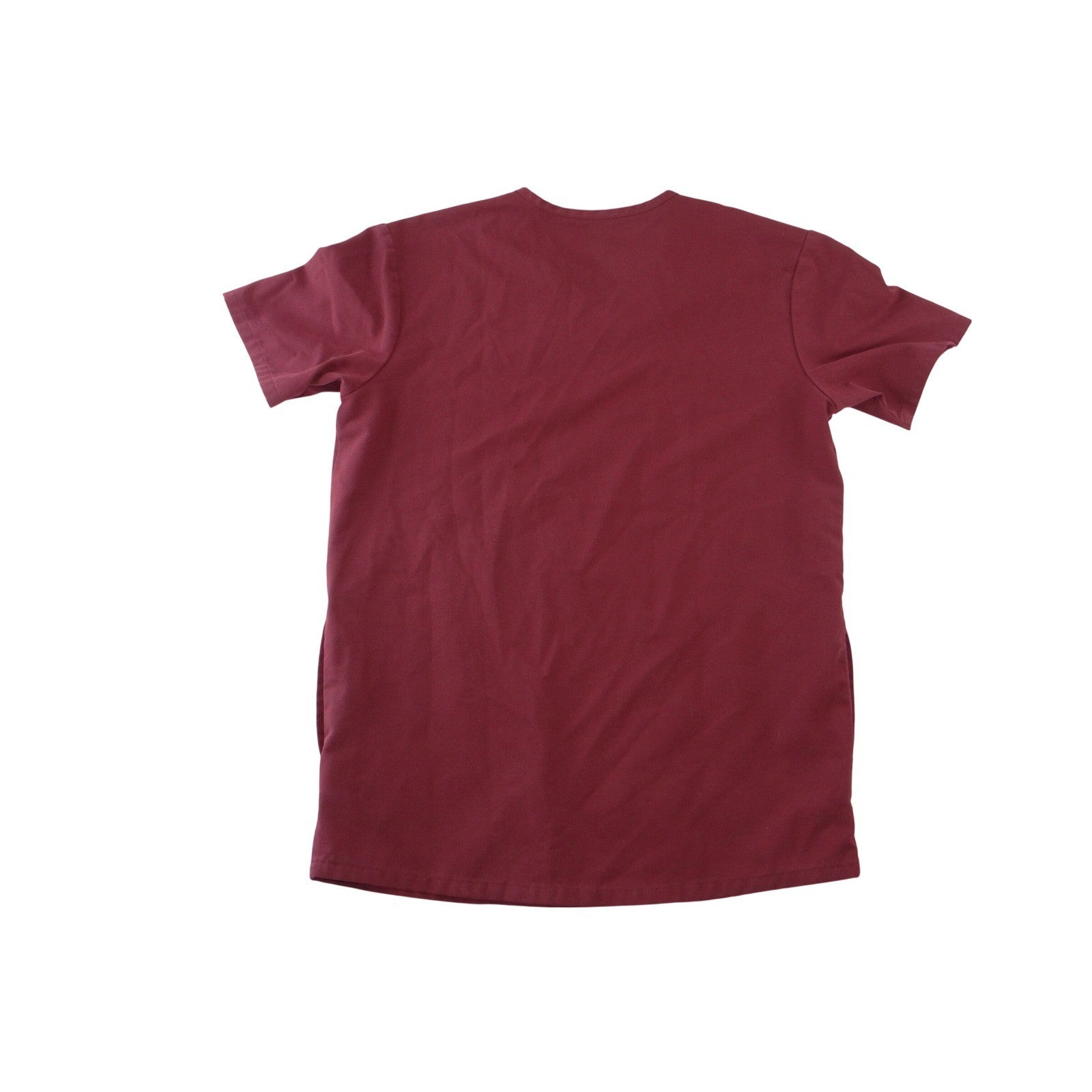 FIGS Technical Collection Women Maroon Burgundy V-Neck Scrub Top XS