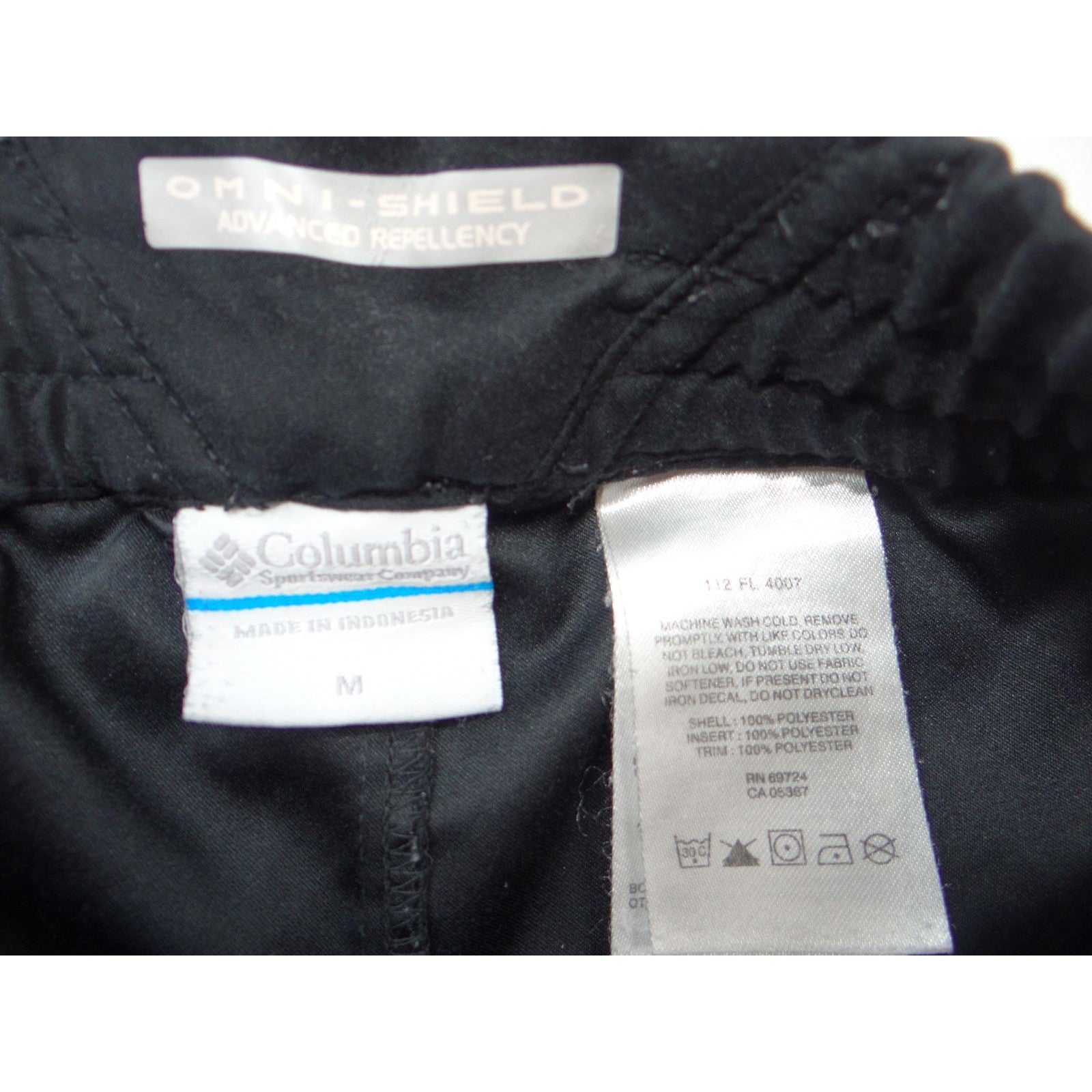 Columbia Omni-Shield Women's Black Athletic Hiking Shorts Size M Drawstring