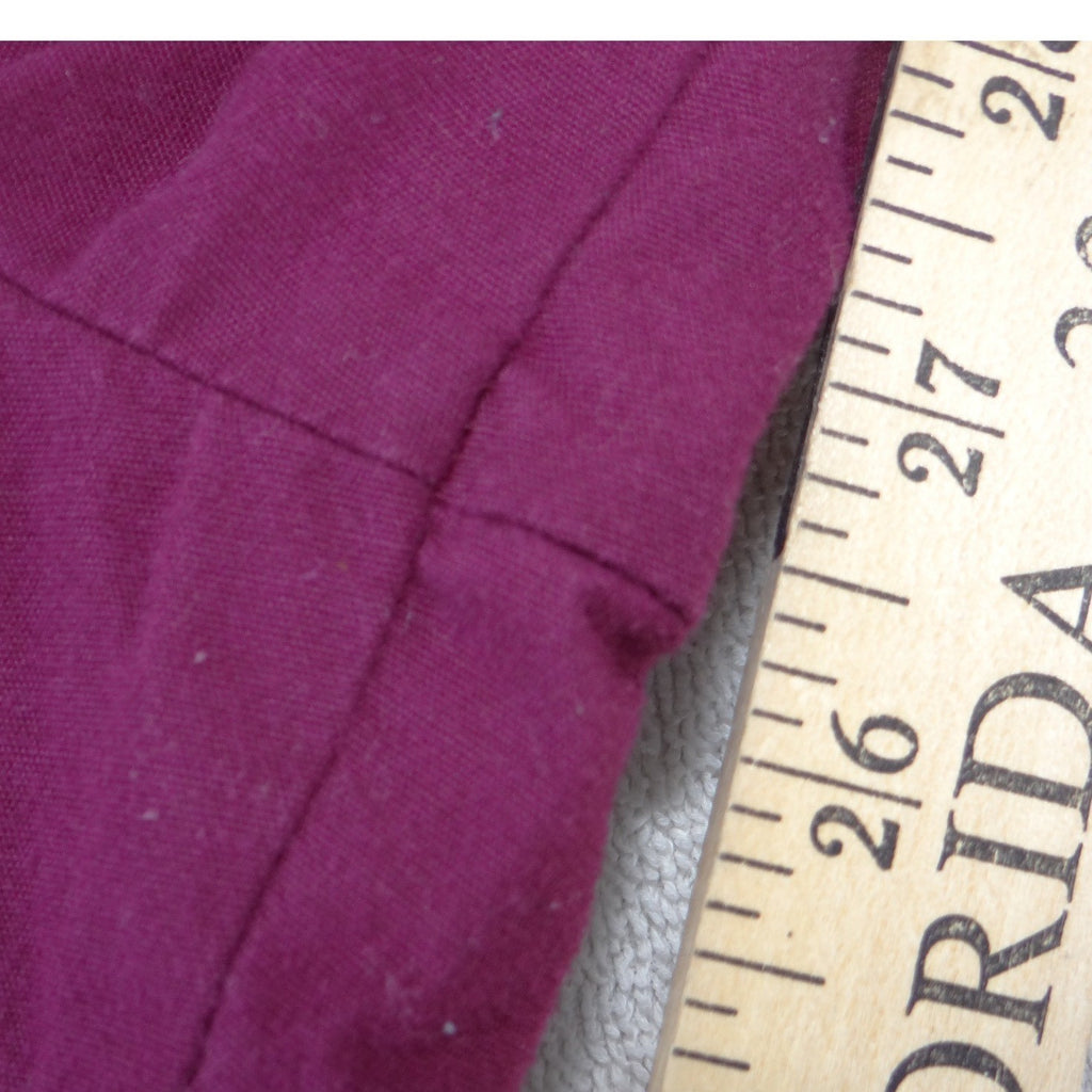 Womens Burgundy Elastic Waist Straight Leg Scrub Pants Medical Uniform Maroon