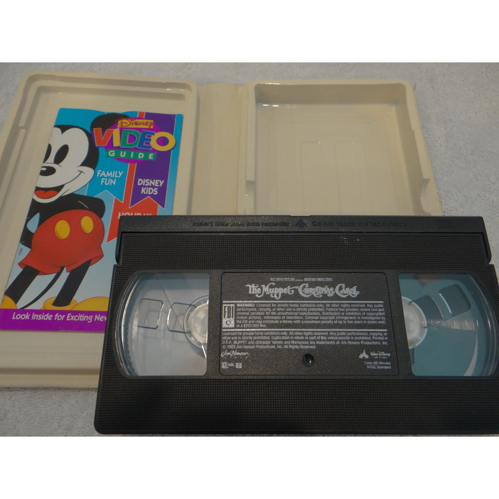 The Muppet Christmas Carol VHS 1993 Disney Jim Henson Michael Caine Clamshell G