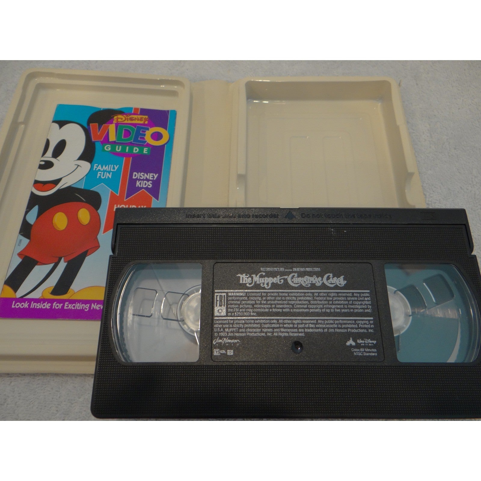 The Muppet Christmas Carol VHS 1993 Disney Jim Henson Michael Caine Clamshell G