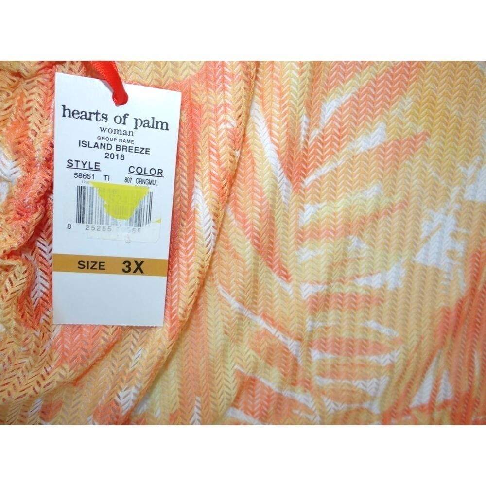Hearts of Palm Woman Island Breeze Orange 3X Top