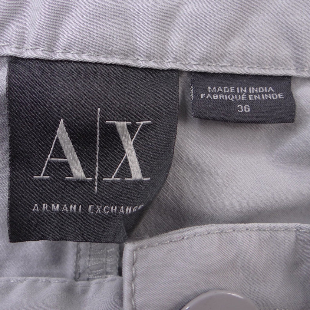Armani Exchange Mens Moto Biker Pants Light Grey Articulated Knee Size 36x31