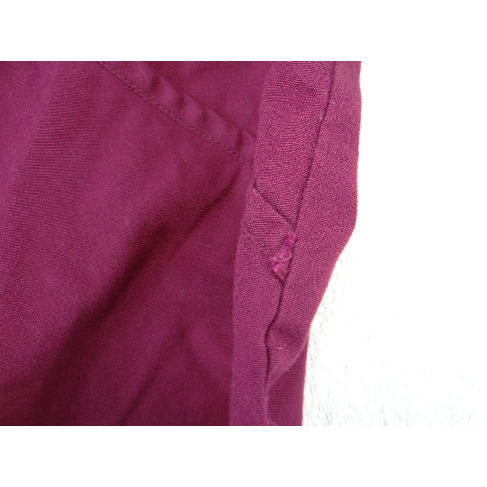Butter-Soft Womens Scrub Set Burgundy V-Neck Top Elastic Waist Pants Size Small