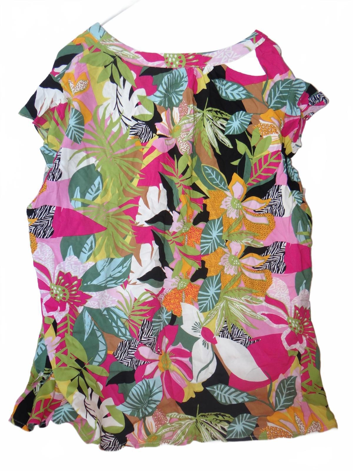 Rachel Roy Women's Plus Size 3X Floral Print Blouse NWOT