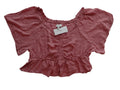 True Craft Flirty Coral Peplum Top NWT- Perfect for Summer