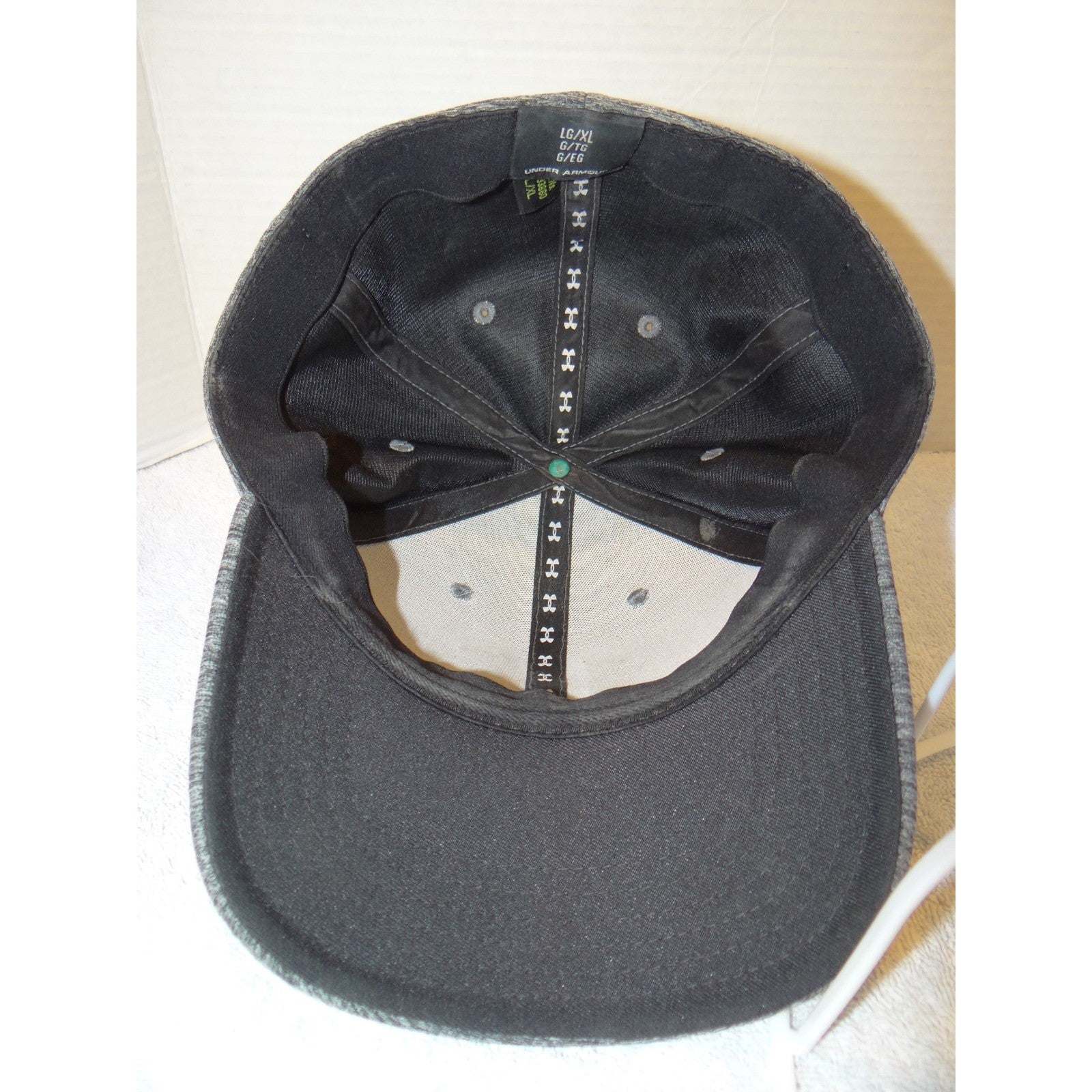Under Armour Mens Heather Grey Stretch Fit Baseball Cap Hat LG/XL