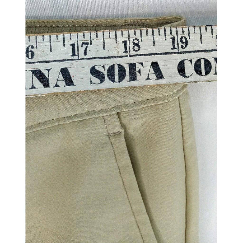 Alfani Mens Tan Flat Front Chino Pants Size 36W 30L Cotton Blend