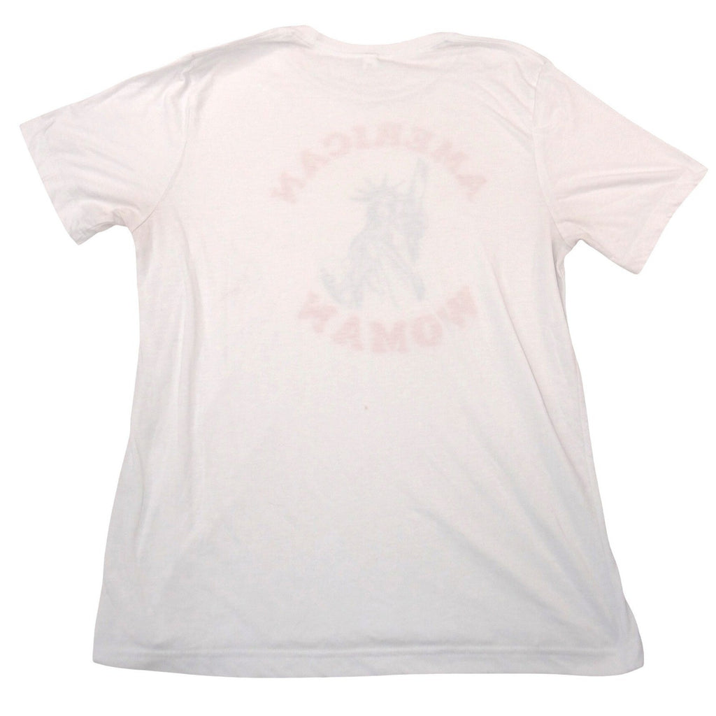 Bella Canvas American Woman Statue of Liberty Graphic Tee White Large