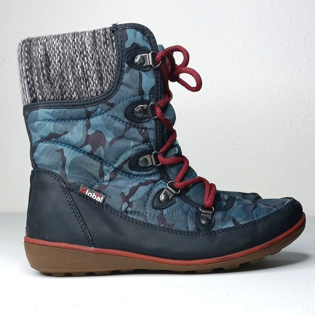 Khombu Womens Winter Boots Camo Lace Up Insulated Warm Snow Boots