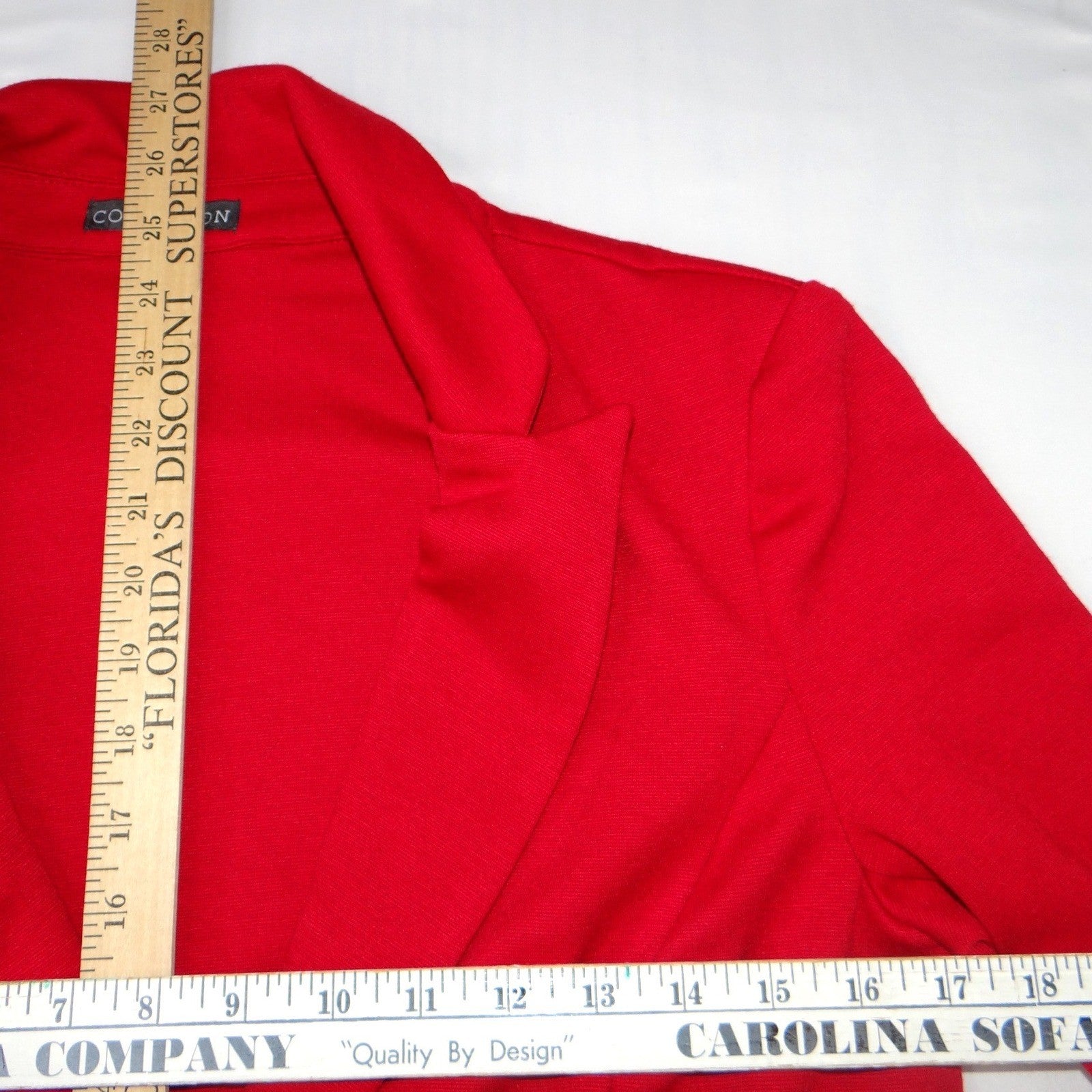 Covington Womens Red Single Button Blazer Jacket Size Medium Professional Office
