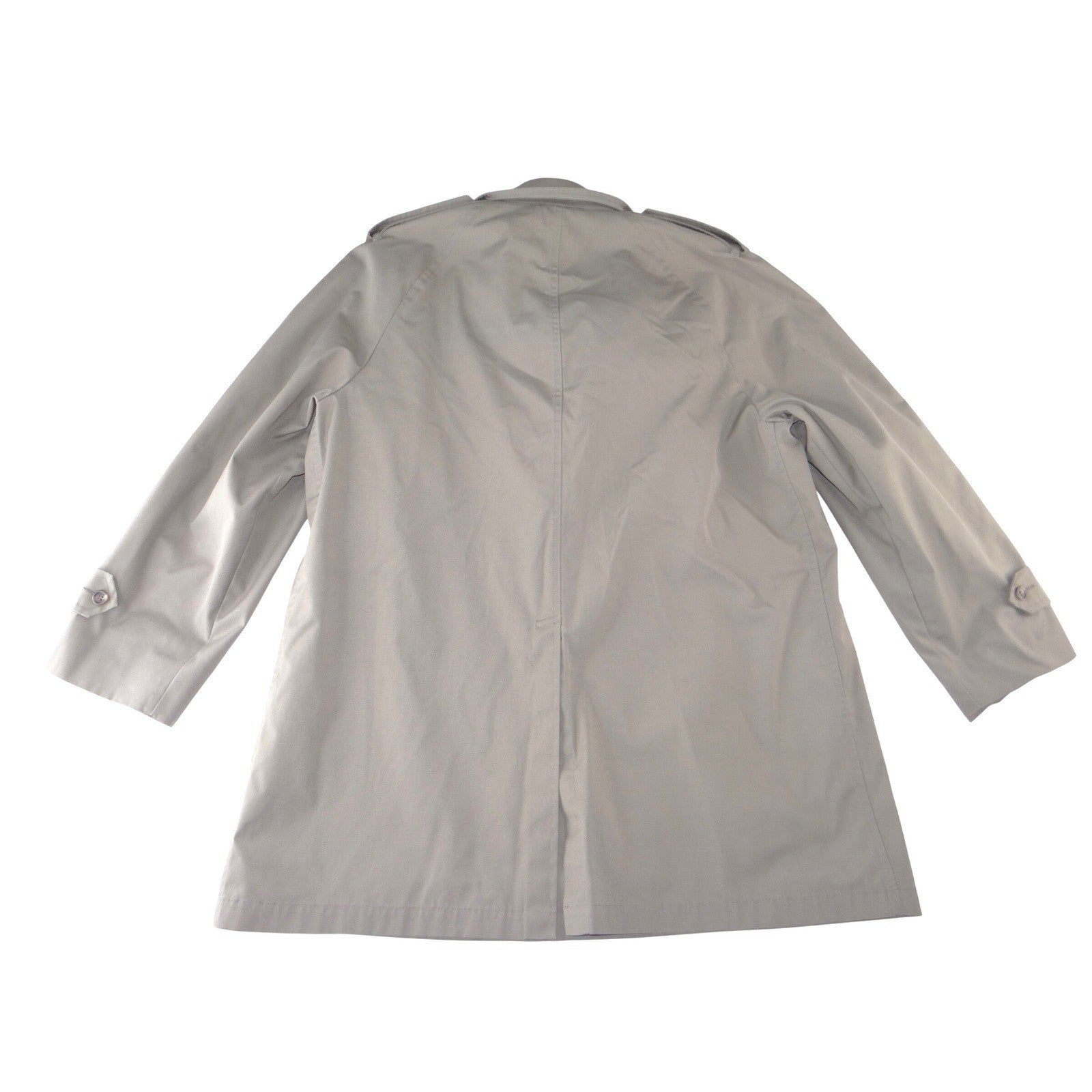 London Fog Mens Vintage Trench Coat Tan Khaki Mac Jacket 42 Short