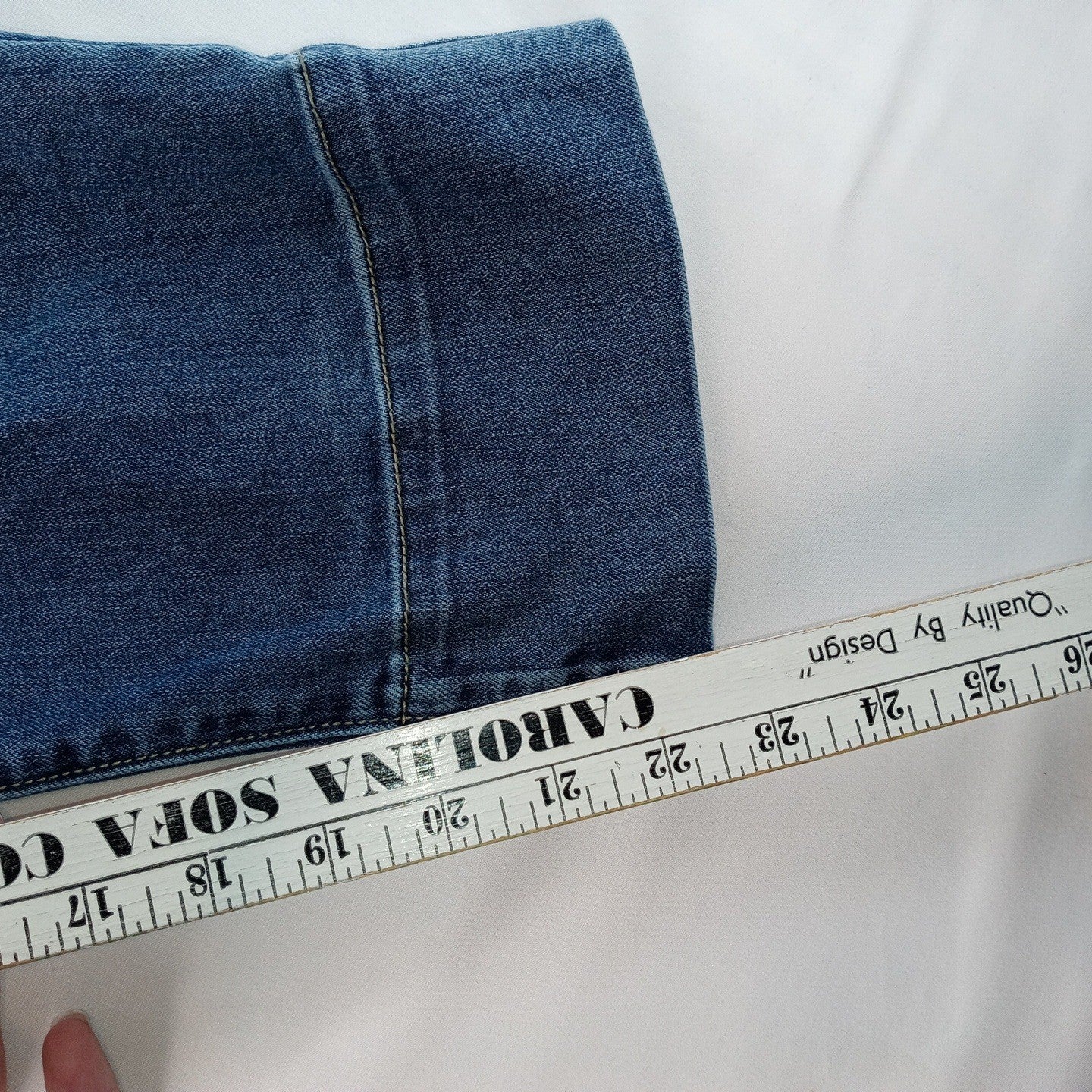 Gap Straight Crop Jeans Medi Wash Denim Cuffed Pants Women's Size 16 33