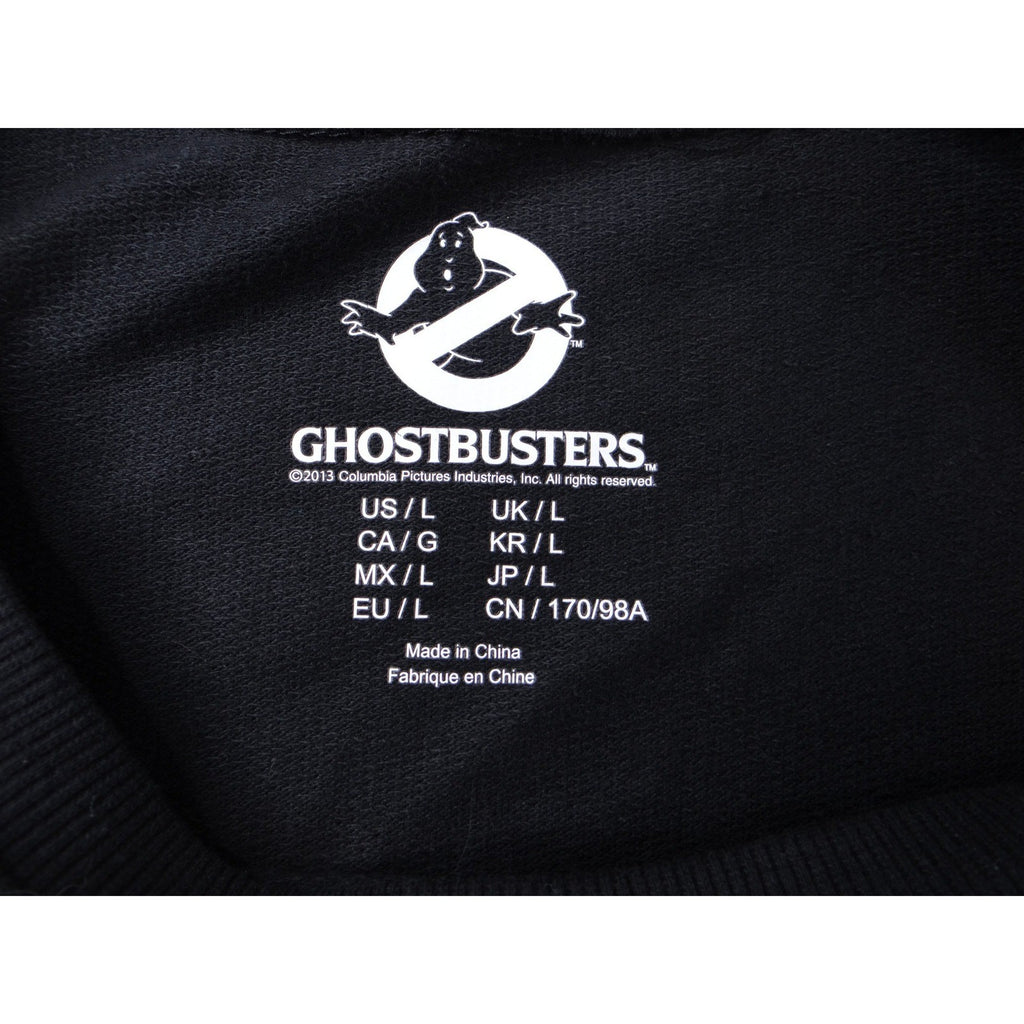 Ghostbusters Womens Black Long Sleeve Crewneck Sweatshirt L Large Ghost Logo
