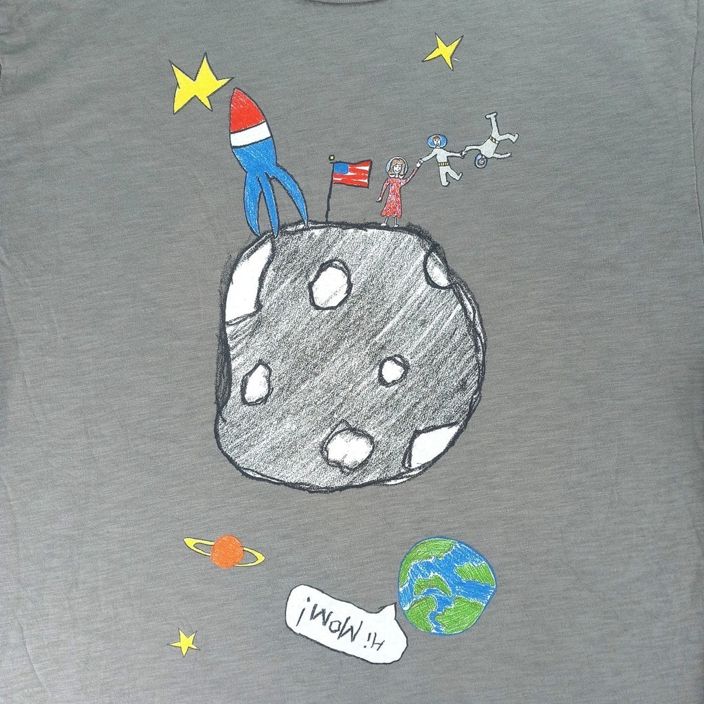 Alternative Warriors in Pink Jennifer Aniston Moon Space Graphic T Shirt Size L